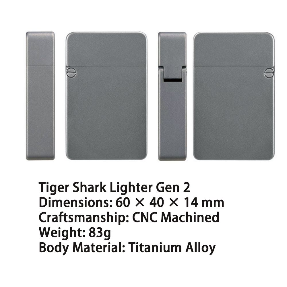 Titanium Alloy Trench Lighter  - đánh giá và giá Fire Starting Kit